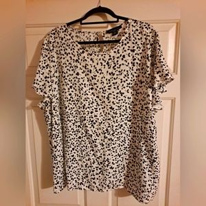 2X Black & White dressy blouse - Nordstrom Rack